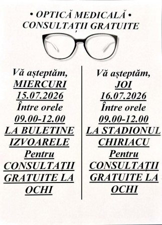 consultatiii oftamologice Izvoarele