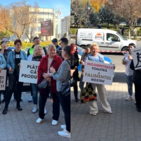 protest oameni de afaceri