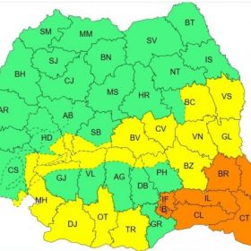 harta- fenomene meteo Giurgiu
