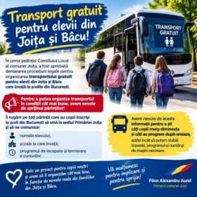 transport gratuit elevi Joita