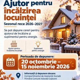 ajutor pentru incalzire Adunatii Copaceni
